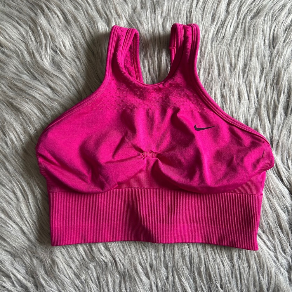 Nike Dri-Fit Wireless Racerback Sports Bra Womens Size Small‎ Pink Unpadded